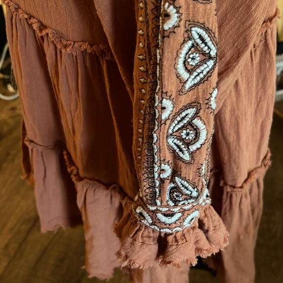 Free People Boho Tasseled Applique Dress - Picture 8 of 12